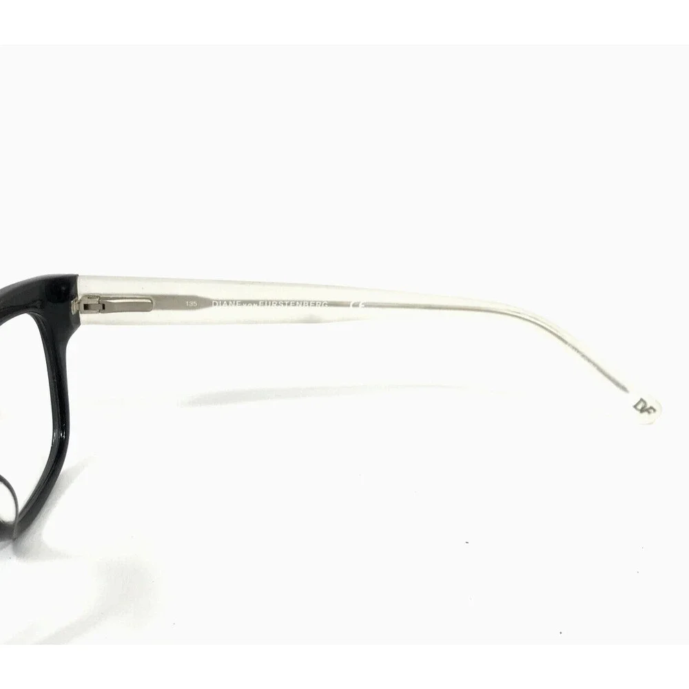 Diane Von Furstenberg Eyeglasses Frames DVF5061 001 Black Clear Square 48-17-135